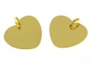 Pandantiv inima pentru gravat, argint 925 placat cu aur, 15mm - x1