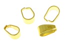 Pendant bail, gold-plated 925 silver, 7x3.5mm - x2