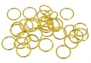 Jump rings, open, gold-plated 925 silver, 6x0.5mm - x10