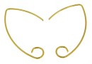 Tortite cercei argint 925 placat cu aur, 28.5mm - x1per
