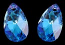 Swarovski, pandantiv picatura, aquamarine blue AB, 16mm - x1