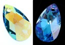 Swarovski, pandantiv picatura, aquamarine blue AB, 16mm - x1