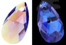 Swarovski, drop pendant, tanzanite blue AB, 16mm - x1