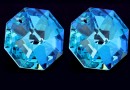 Swarovski, octagon pendant, antique green blue AB, 14mm - x1