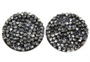 Swarovski, cabochon f. rocks, black light chrome, 19.5mm - x1