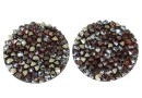 Swarovski, cabochon f. rocks, red magma met. gold, 19.5mm - x1