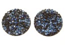 Swarovski, cabochon f. rocks, black moonlight, 19.5mm - x1