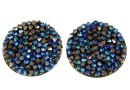 Swarovski, cabochon f. rocks, black bermuda blue, 19.5mm - x1