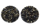 Swarovski, cabochon f. rocks, black jet nut, 19.5mm - x1