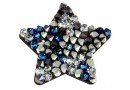 Swarovski, cabo. f. rocks, black jet berm. blue CAL, 22mm - x1