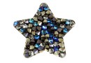 Swarovski, cabo. f. rocks, berm. blue mettalic light gold, 22mm - x1