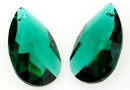 Swarovski, pandantiv picatura, emerald, 16mm - x1