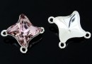 Link, base, 925 silver, rhombus, for Swarovski 4485 10.5mm - x1