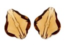 Swarovski, margele baroque, light smoked topaz, 14mm - x1