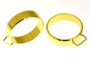 Ring base, 1 loop, gold-plated 925 silver, inside 17.5mm - x1