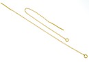 Earring findings, gold-plated 925 silver, 110mm - x1pair