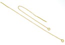 Earring findings, gold-plated 925 silver, 110mm - x1pair