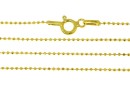 Chain, faceted balls, gold-plated 925 silver, 45cm - x1