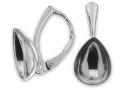 Earring findings, 925 silver, for Swarovski 4320 14x10mm - x1pair