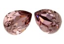 Swarovski, drop fancy, antique pink, 10x7mm - x1