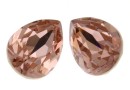 Swarovski, drop fancy, vintage rose, 10x7mm - x1