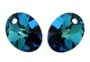 Swarovski, pandantiv oval, bermuda blue, 12mm - x1