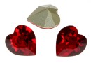 Swarovski, fancy chaton heart, light siam, 8mm - x2