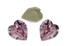 Swarovski, fancy chaton heart, light amethyst, 6mm - x4