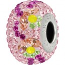 Swarovski, becharmed pave rose peach tulip, 14.5mm - x1