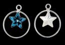 Baza pandantiv argint 925 pt stea Swarovski 10mm, sus- x1