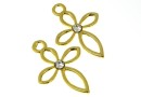 Pendant, cross gold-plated 925 silver, 20mm - x1