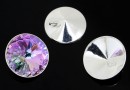 Pendant base, 925 silver, open Jump rings, rivoli 14mm - x1