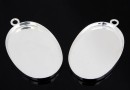 Baza pandantiv argint 925, platou pentru cabochon 25x18mm - x1