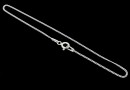 Bracelet, oval jump rings, 925 silver, 19cm - x1