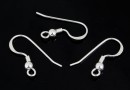 Tortite cercei cu bila 3mm, argint 925, 18mm- x1per
