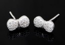 Earring findings, cloud, 925 silver, 11.5mm - x1pair