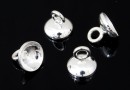 Pendant bail, cup, 925 silver, 5mm - x4