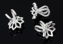 Sistem prindere pandantiv, cupa si pin, argint 925, 9mm - x1