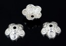 Bead cap, 925 silver, 10mm - x1