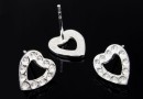 Earring findings, 925 silver, for Swarovski pp10, 12mm - x1pair