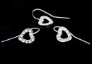 Earring findings, 925 silver, for Swarovski pp10, 25mm  - x1pair