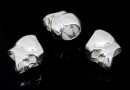Margele craniu, argint 925, 6.5mm -x1
