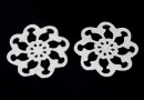 Link, flower, 925 silver, 16mm - x1