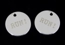 Pandantiv banut Run, argint 925, 11mm  - x1