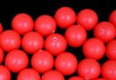Perle Swarovski cu un orificiu, neon red, 12mm - x2