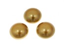 Swarovski, cabochon perla cristal, bright gold, 10mm - x2
