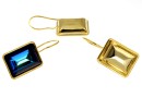 Baza cercei pl. cu aur  pt Swarovski 4527 de 14x10mm - x1per