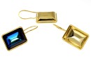 Swarovski gold-plated earrings base 4527, 14x10mm - x1pair