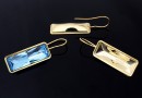 Baza cercei pl. cu aur  pt Swarovski 4547 de 24x8mm - x1per