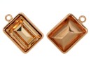 Swarovski copper-plated pendant base 4527, 14x10mm - x1